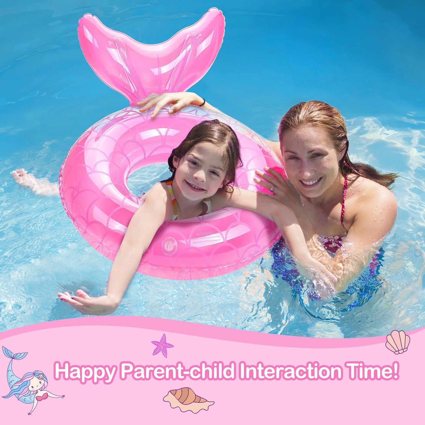 MoKo Inflatable Swimming Ring for Kids – Pink Pool Float Tube