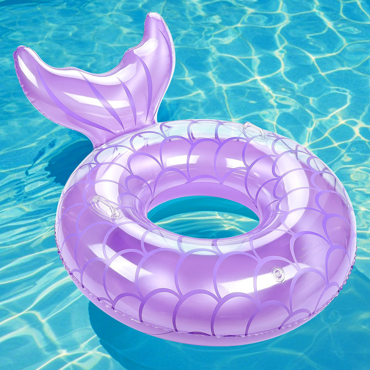 MoKo Inflatable Pool Ring for Adults with Handles – Large 42in, Purple