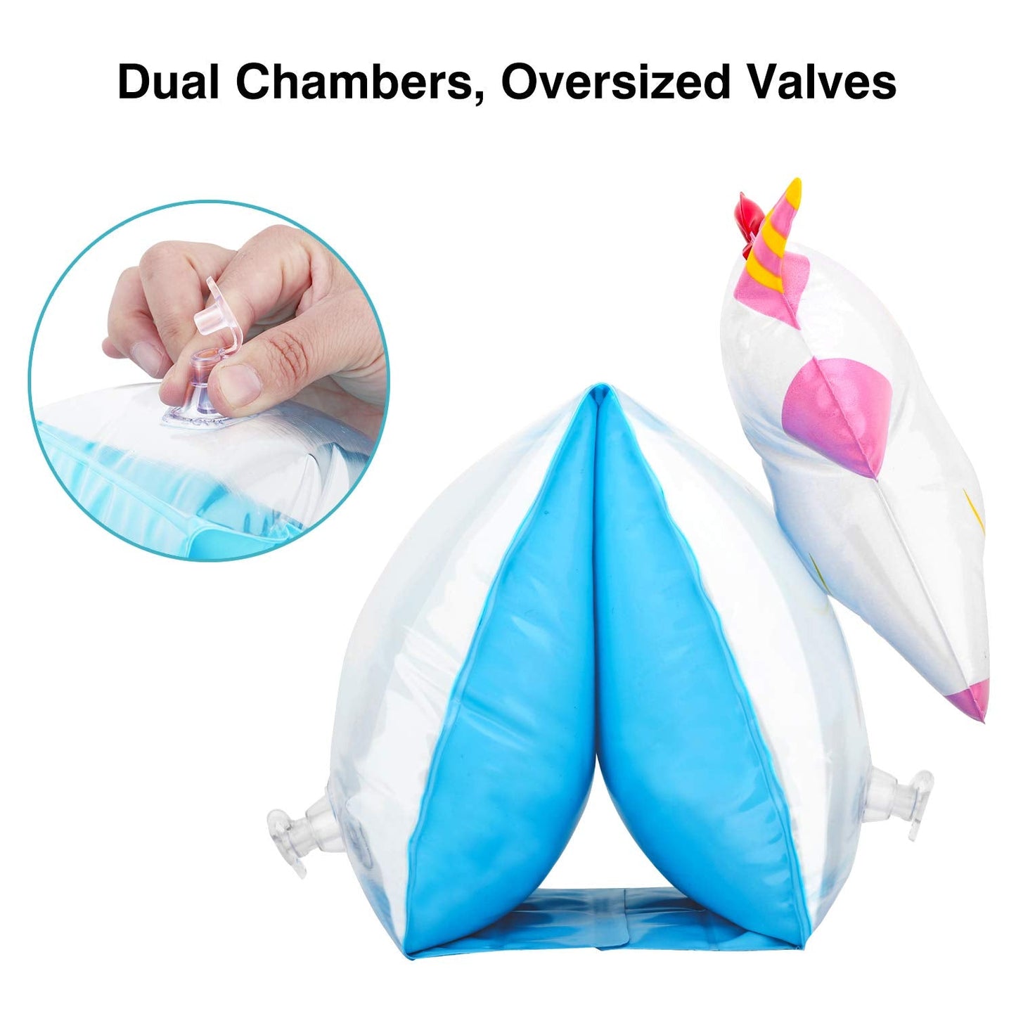 MoKo Swim Arm Bands for Kids – Unicorn Pattern Learn to Swim Floats