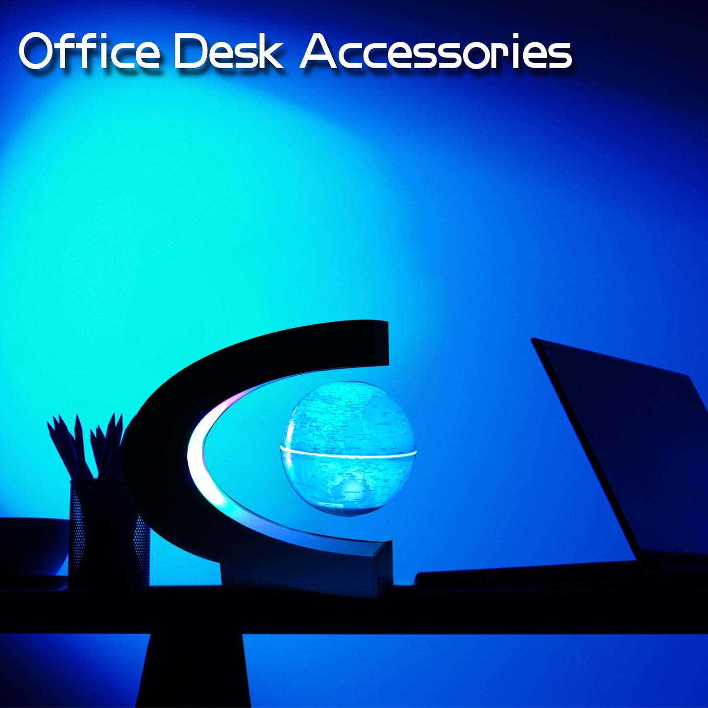 MOKOQI Magnetic Levitating Globe with LED Light – Floating World Desk Gadget
