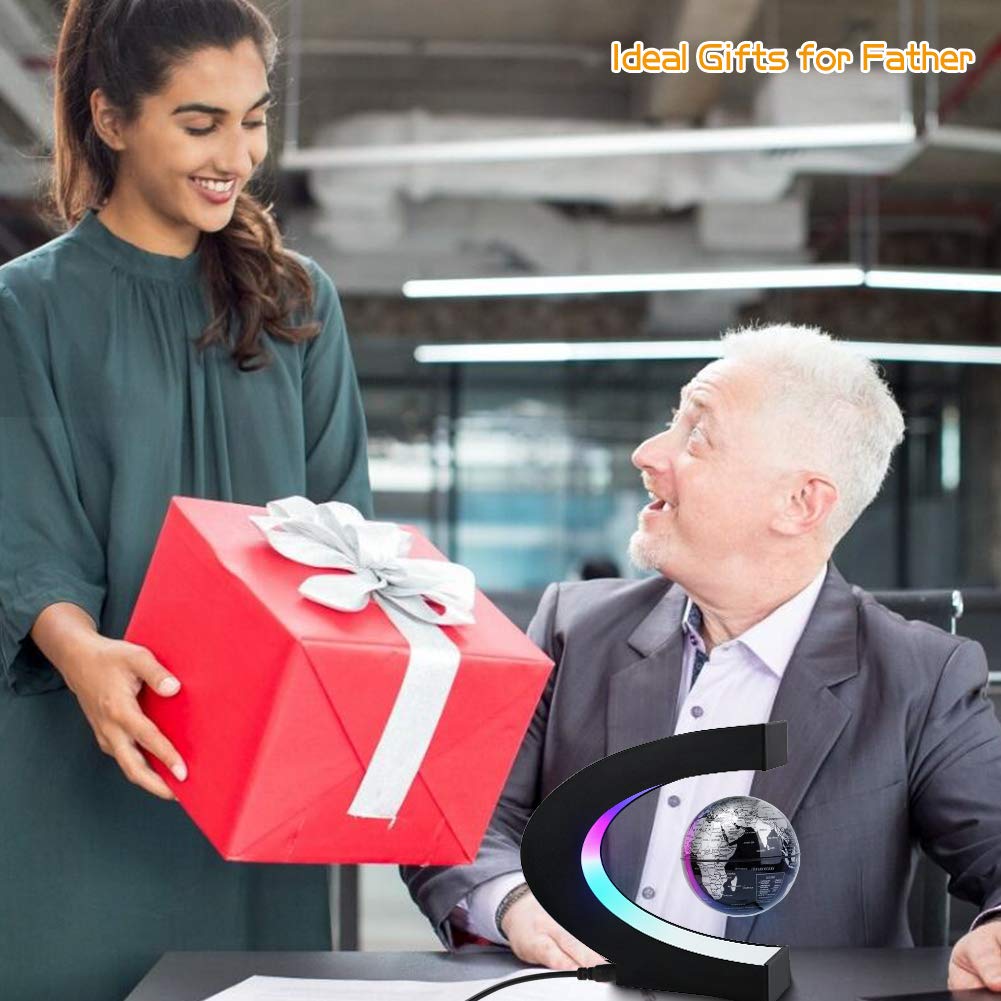 MOKOQI Magnetic Levitating Globe with LED Light – Floating Desk Display & Gift Idea