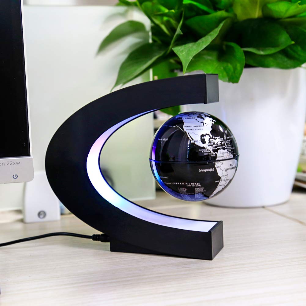 MOKOQI Magnetic Levitating Globe with LED Light – Floating Desk Display & Gift Idea