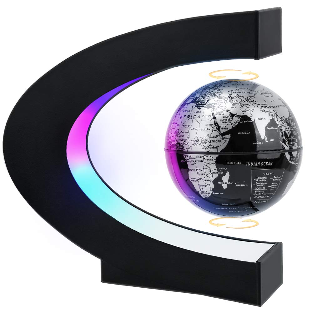 MOKOQI Magnetic Levitating Globe with LED Light – Floating Desk Display & Gift Idea