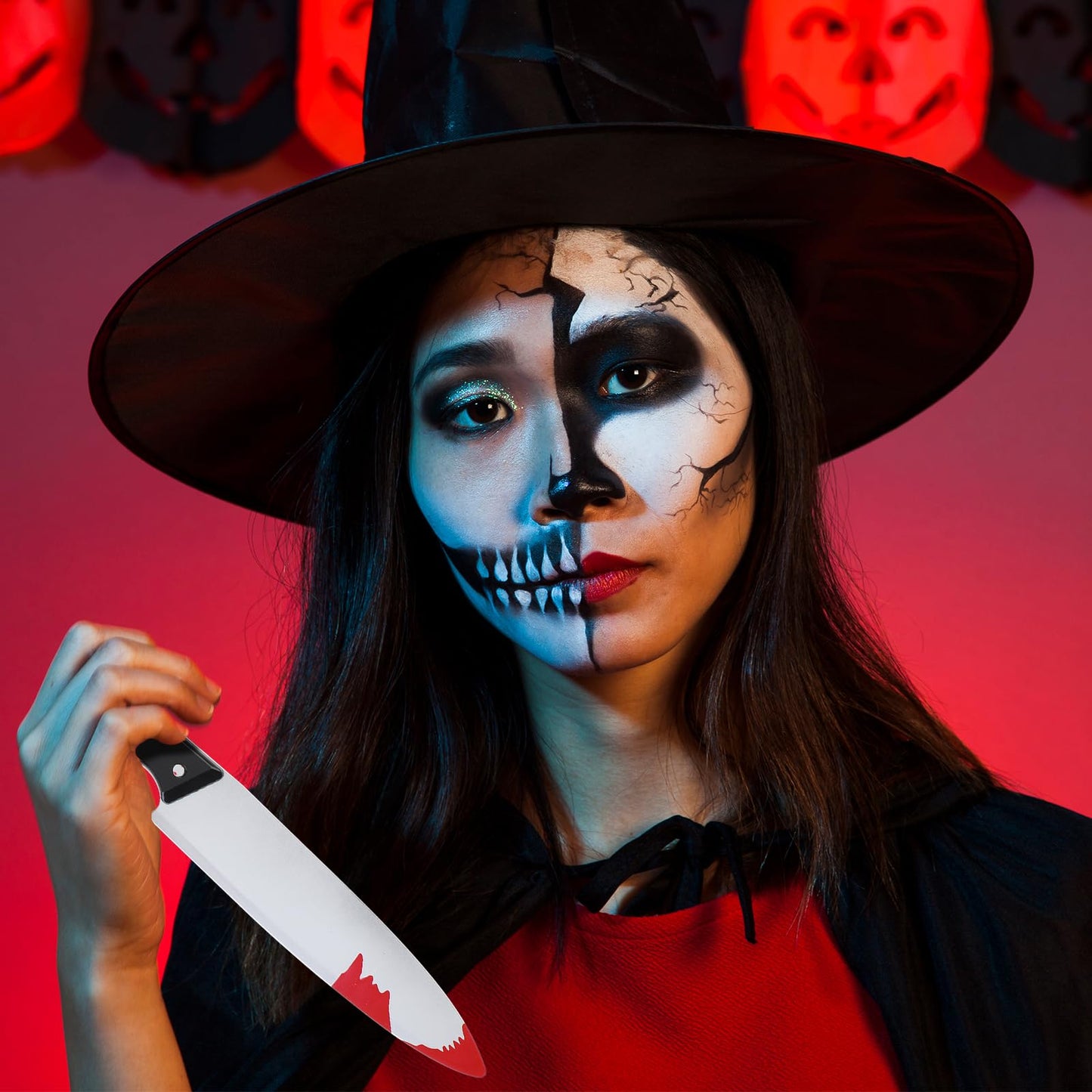 Molain Cosplay Fake Knife – 12-Inch Bloody Prop for Halloween Costumes
