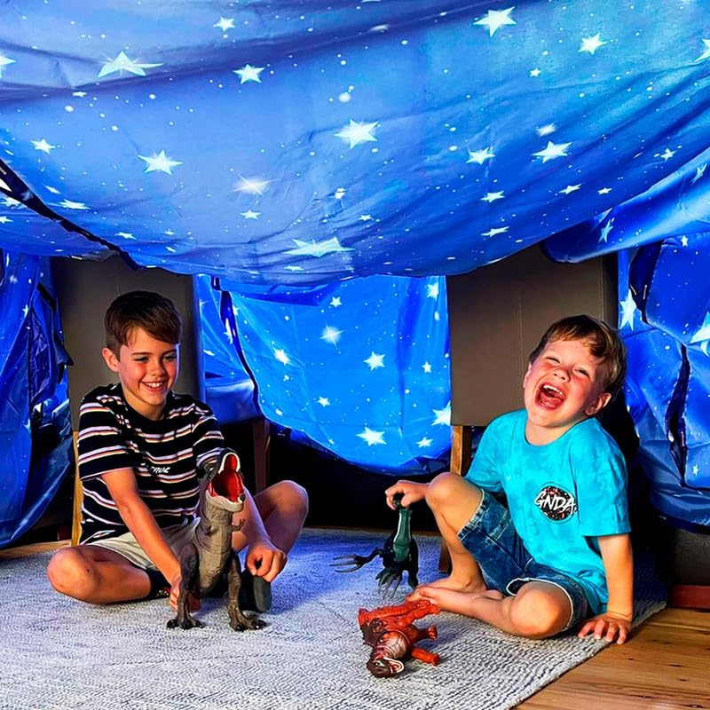 Molcey Blanket Fort Building Kit for Kids 3-12 | Indoor & Outdoor Fort Play