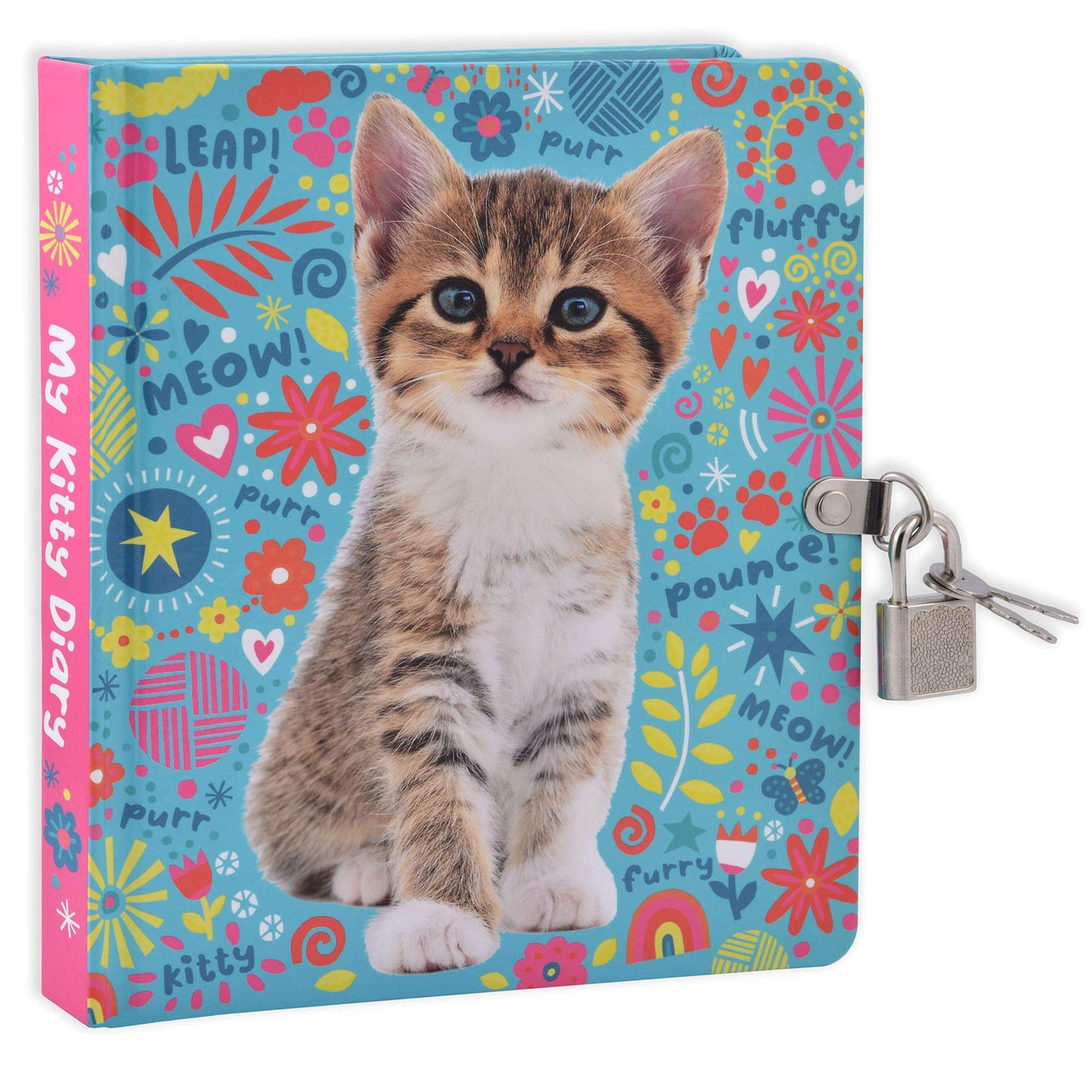 MOLLYBEE KIDS My Favorite Things Lock and Key Diary for Girls – 5.5 x 6.25 Inches, 208 Lined Pages