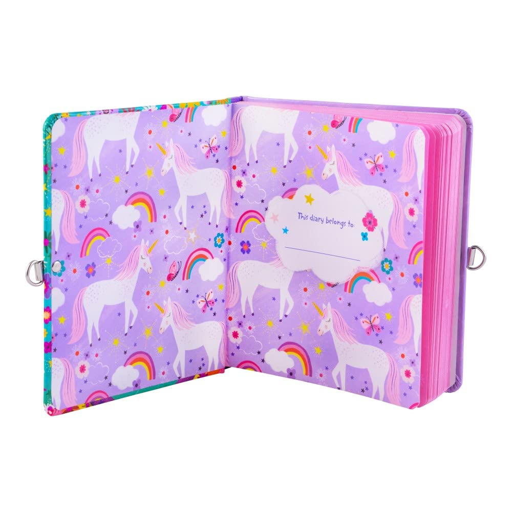 MOLLYBEE KIDS Unicorn Lock and Key Diary – 208 Pages, 6.25 x 5.5 Inches | Girls Journal
