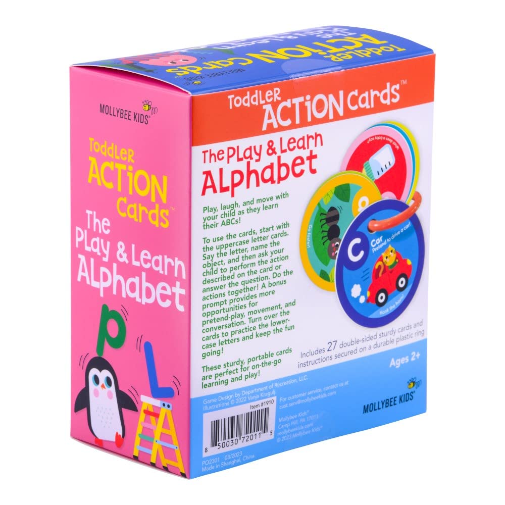 MOLLYBEE KIDS Preschool Activity Cards (Alphabet) – Learn Letters Through Movement