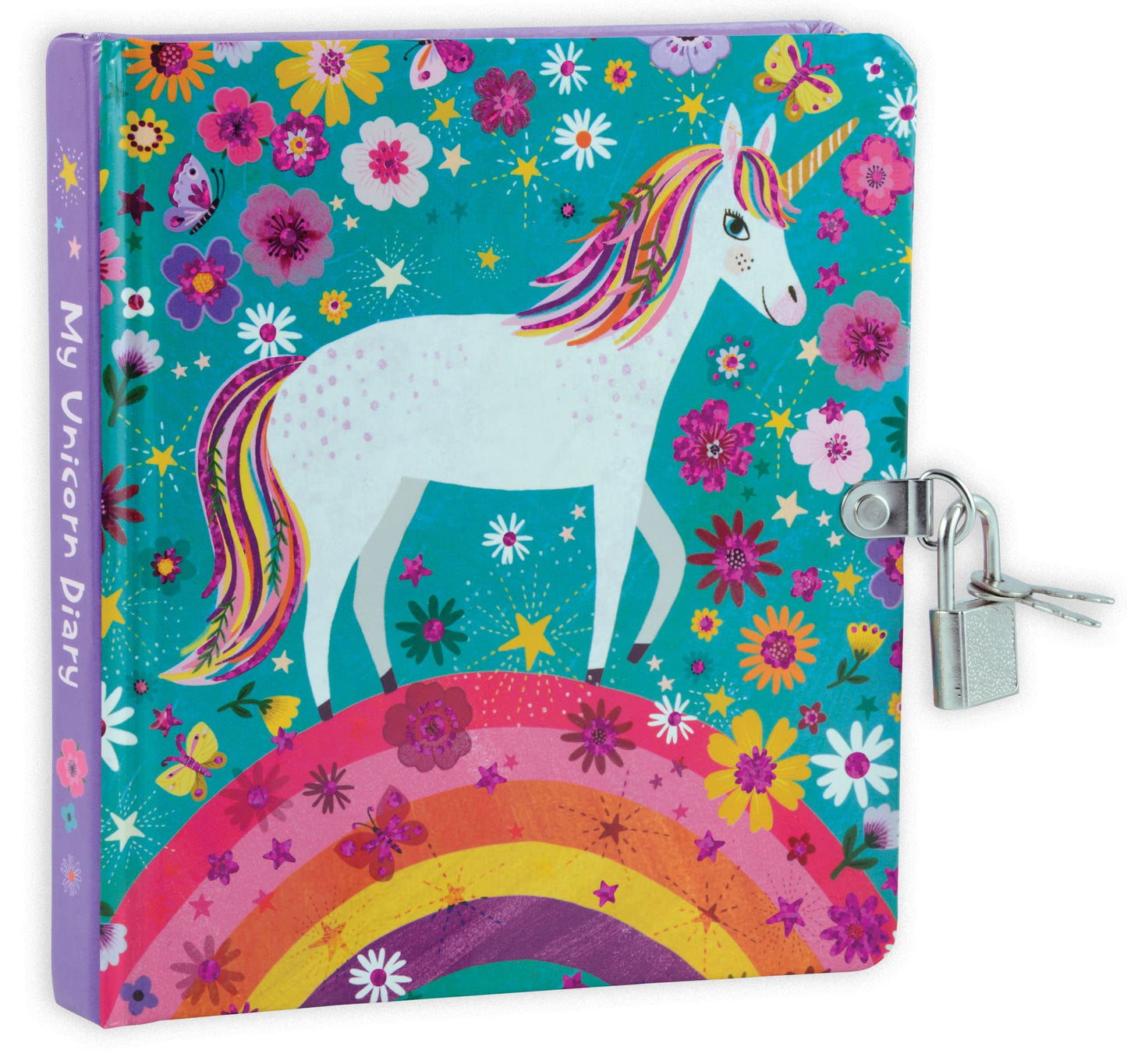 MOLLYBEE KIDS Unicorn Lock and Key Diary – 208 Pages, 6.25 x 5.5 Inches | Girls Journal