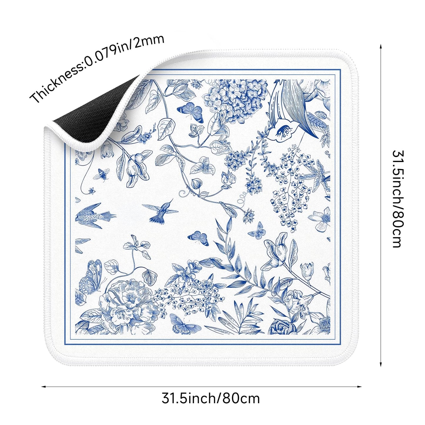 Molovsiny Mahjong Mat Blue Reverie — Durable, Quiet Table Cover for Mahjong