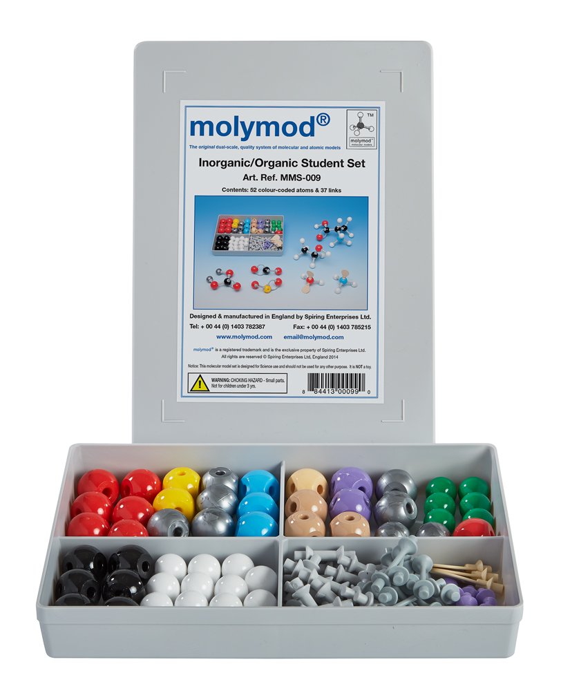 Molymod MMS-009 Inorganic/Organic Chemistry Molecular Model Set for Students (52 Parts) – Classroom Chemistry Kit