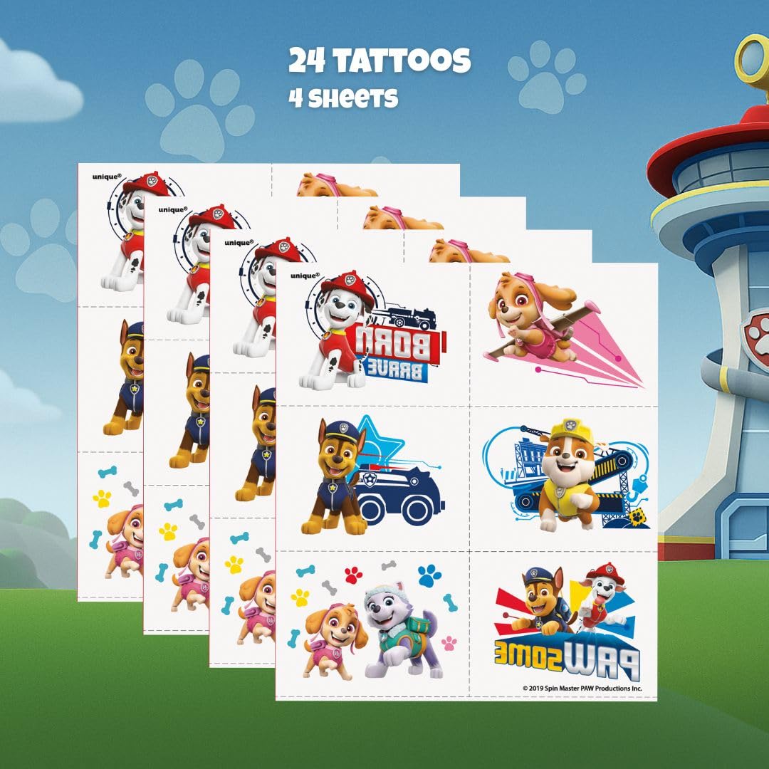 Momentko Paw Patrol Loot Bag Bundle – 8 Loot Bags, Tattoos, Stickers & Bracelets