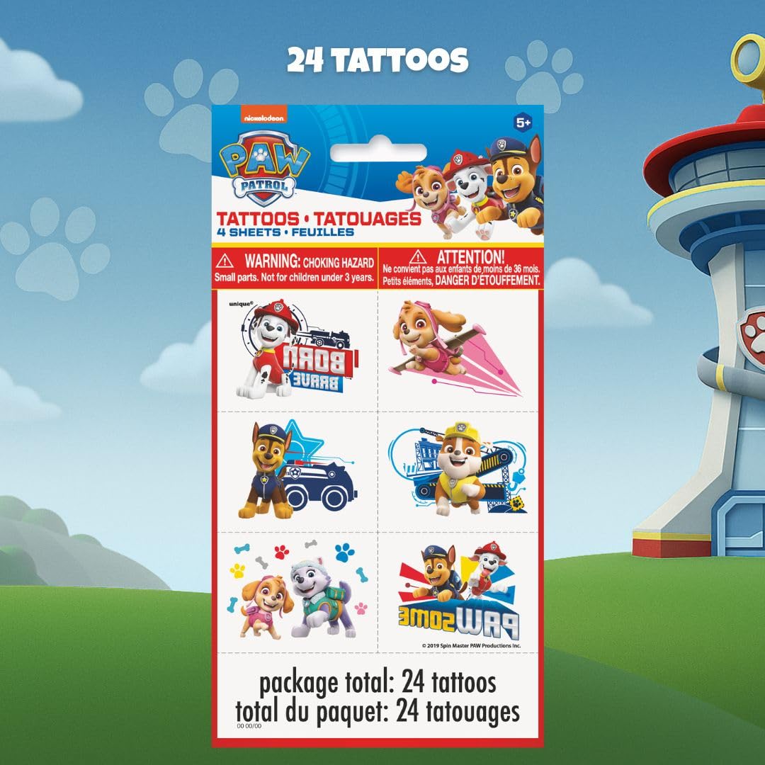 Momentko Paw Patrol Loot Bag Bundle – 8 Loot Bags, Tattoos, Stickers & Bracelets
