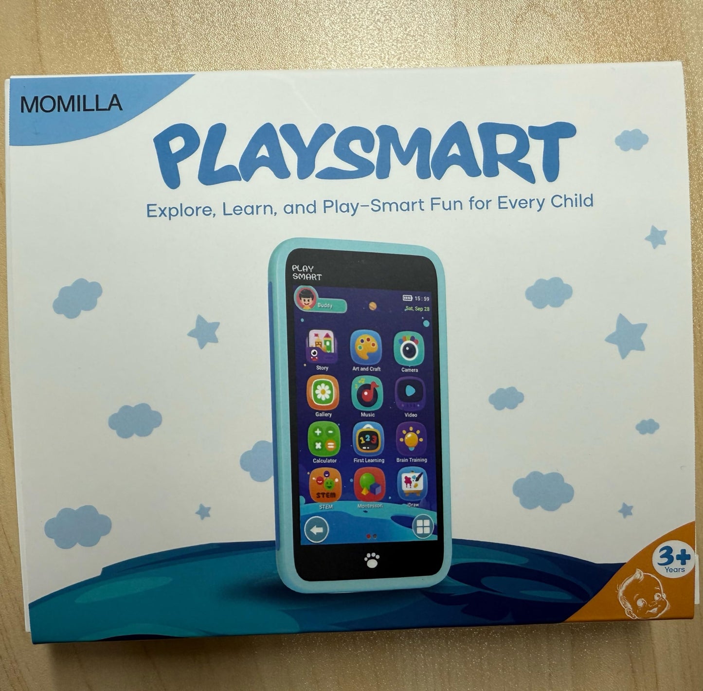 MOMILLA Kids Smart Phone with 200+ Educational Games, Dual Camera & Parental Controls