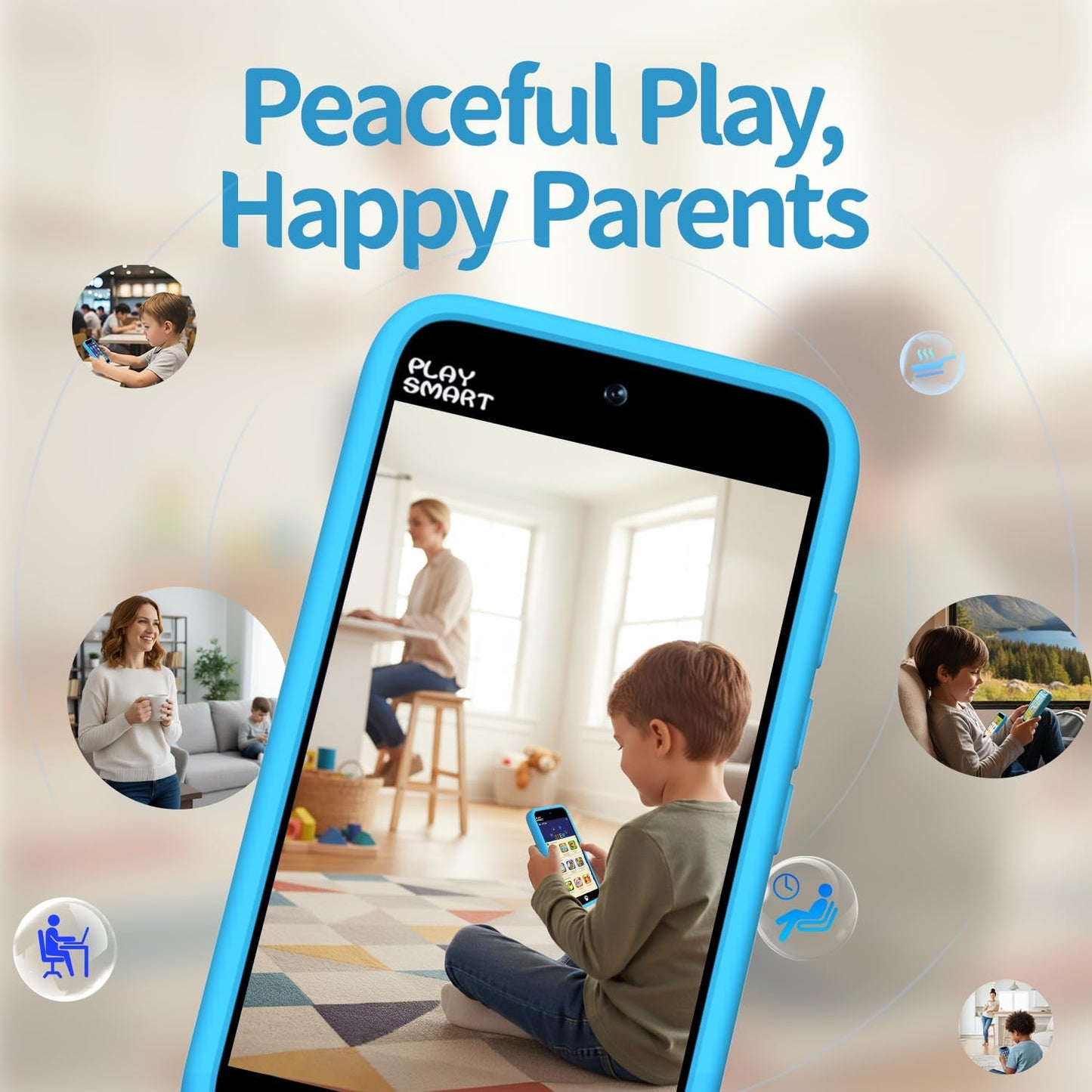 MOMILLA Kids Smart Phone with 200+ Educational Games, Dual Camera & Parental Controls
