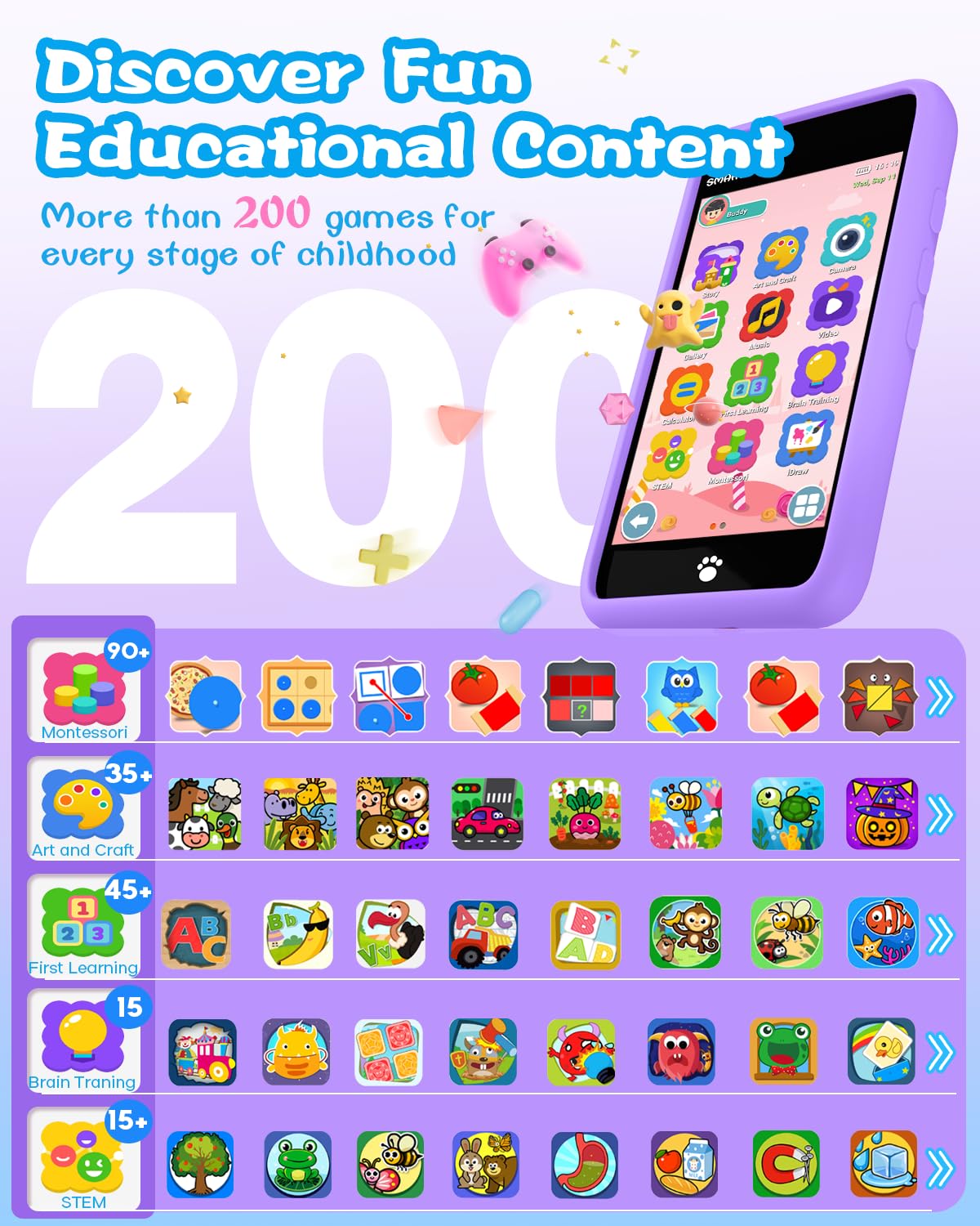 MOMILLA Kids Smart Phone KDPS-1 – 3.97-inch Screen, 16GB, Front Camera, Parental Controls