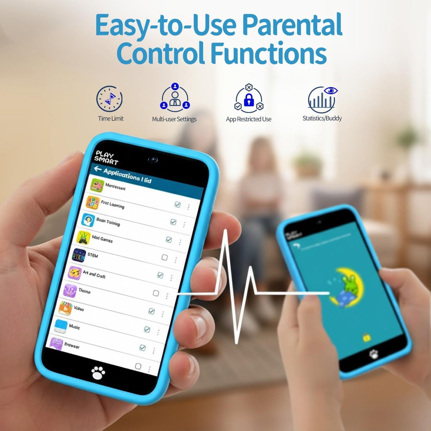 MOMILLA Kids Smart Phone with 200+ Educational Games, Dual Camera & Parental Controls
