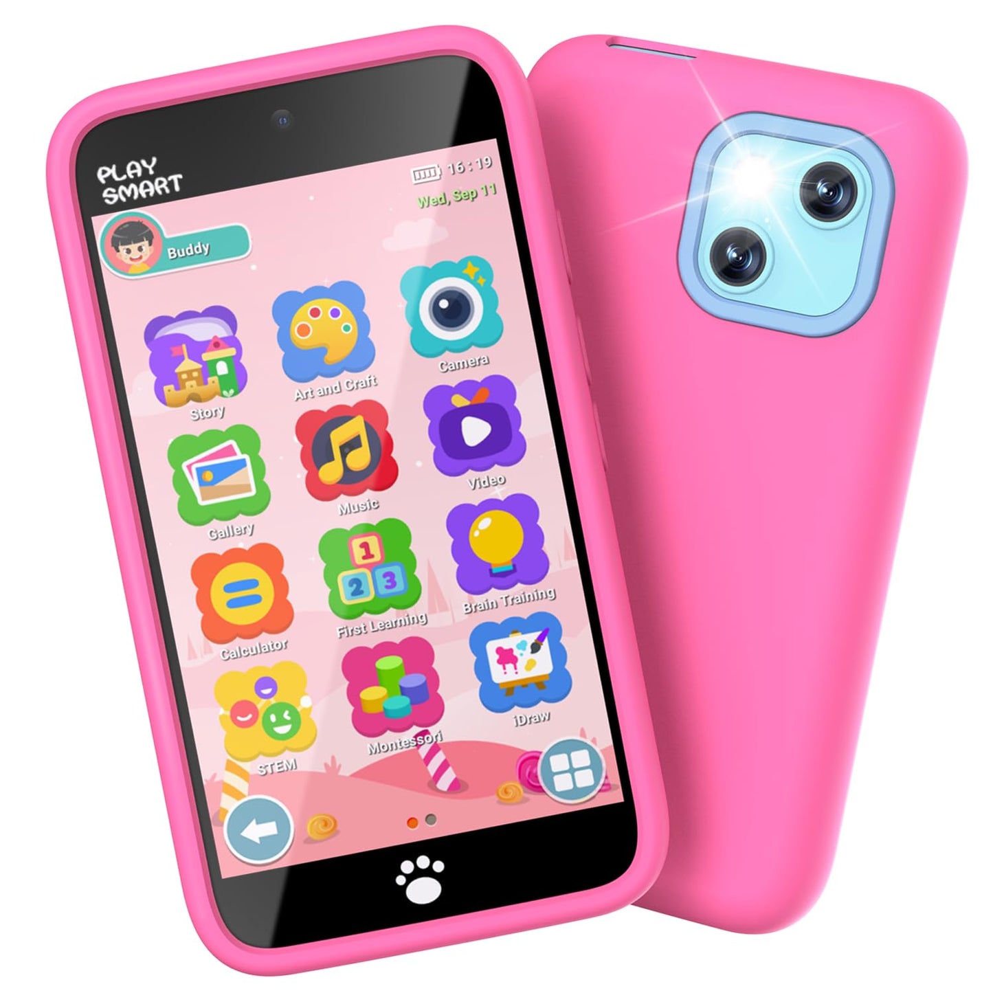 MOMILLA Kids Smart Phone with Dual Camera - 200+ Educational Games & Parental Controls