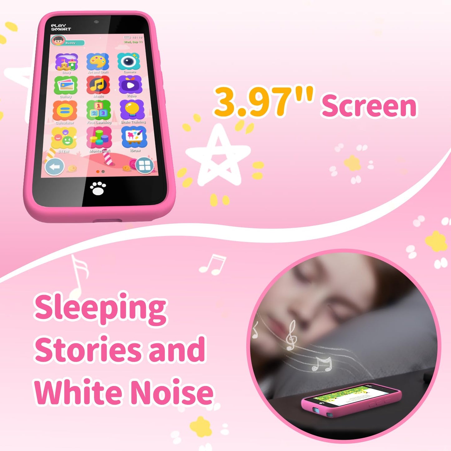 MOMILLA Kids Smart Phone with Dual Camera - 200+ Educational Games & Parental Controls