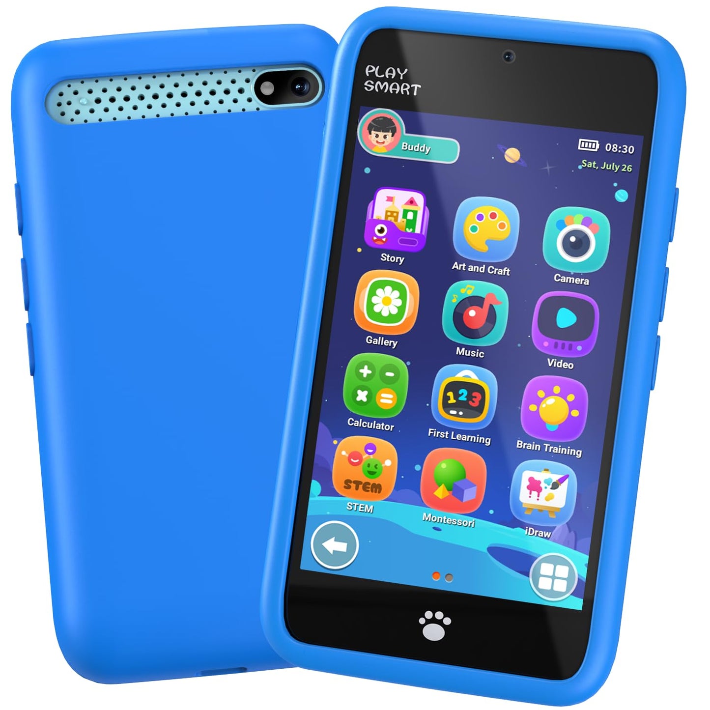 MOMILLA Kids Toy Smart Phone – 3.97-inch Screen, Dual Cameras, 200+ Games, Parental Controls, 16GB