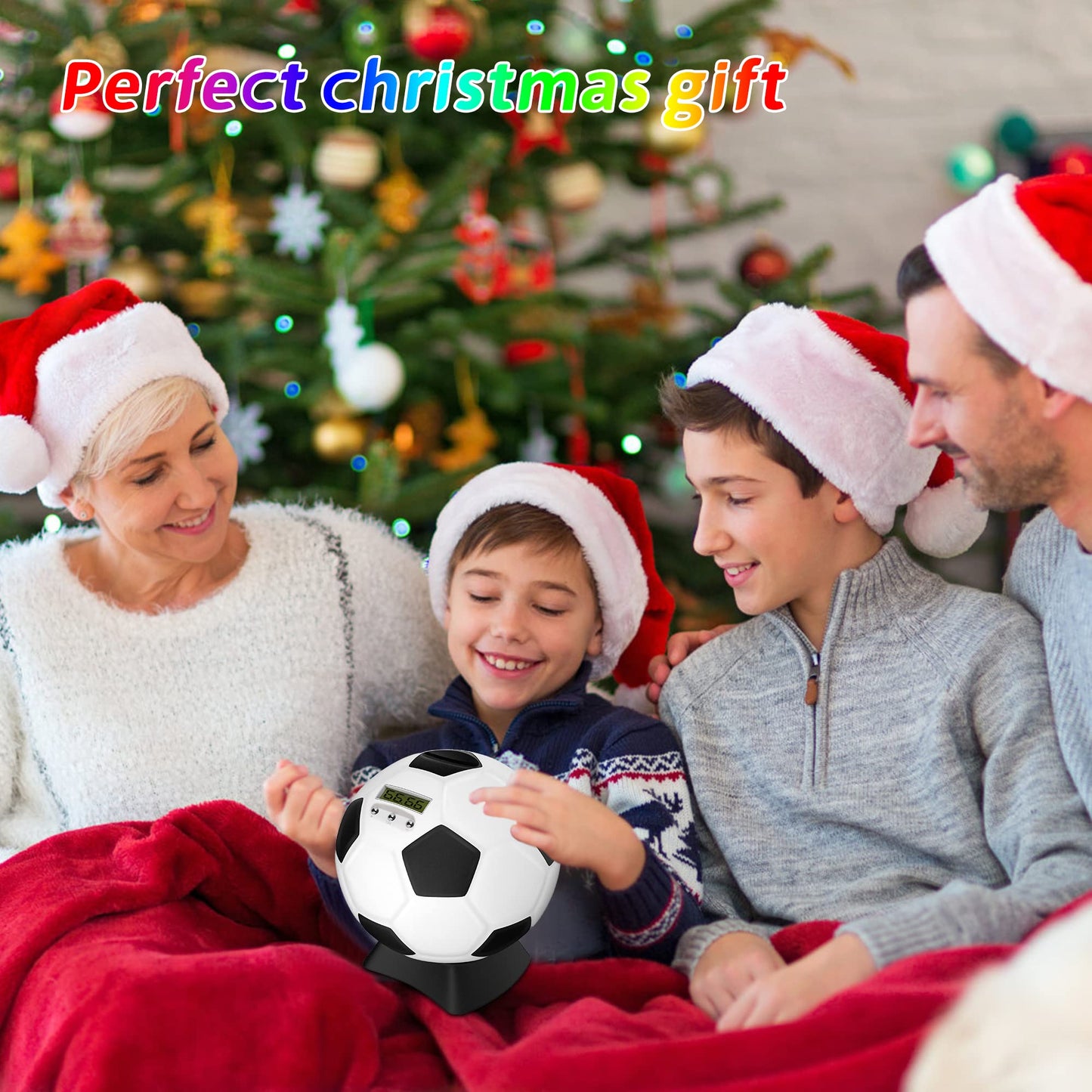 MOMMED Soccer Ball Piggy Bank for Boys — Digital Coin Bank with LCD Display