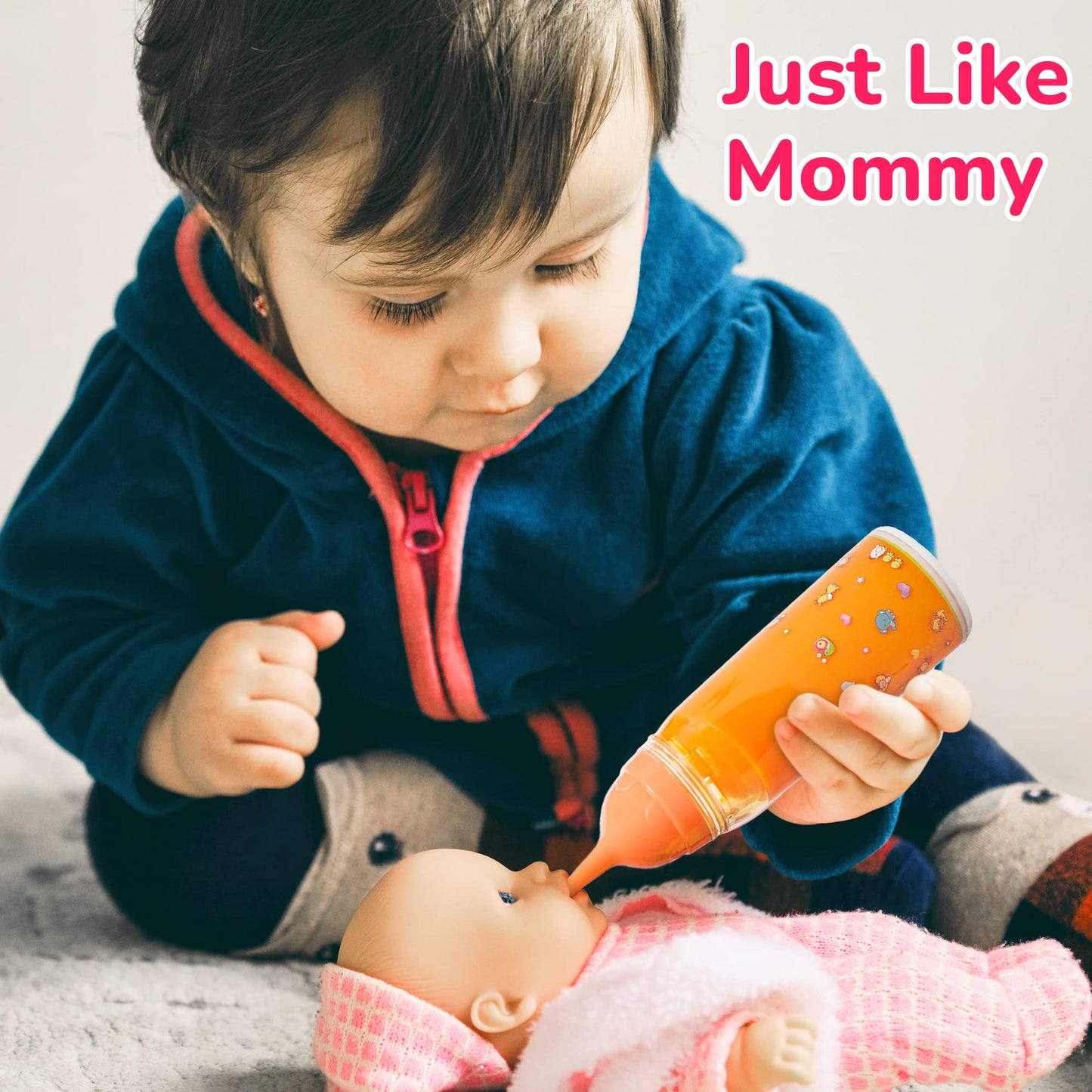 Mommy & Me Toy Magic Baby Doll Bottles – Disappearing Milk & Juice (2 Pack)