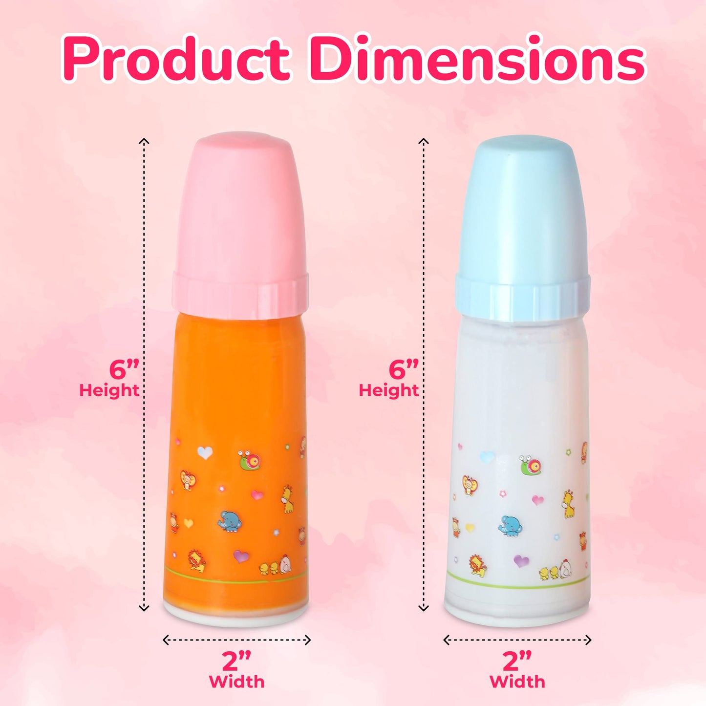 Mommy & Me Toy Magic Baby Doll Bottles – Disappearing Milk & Juice (2 Pack)