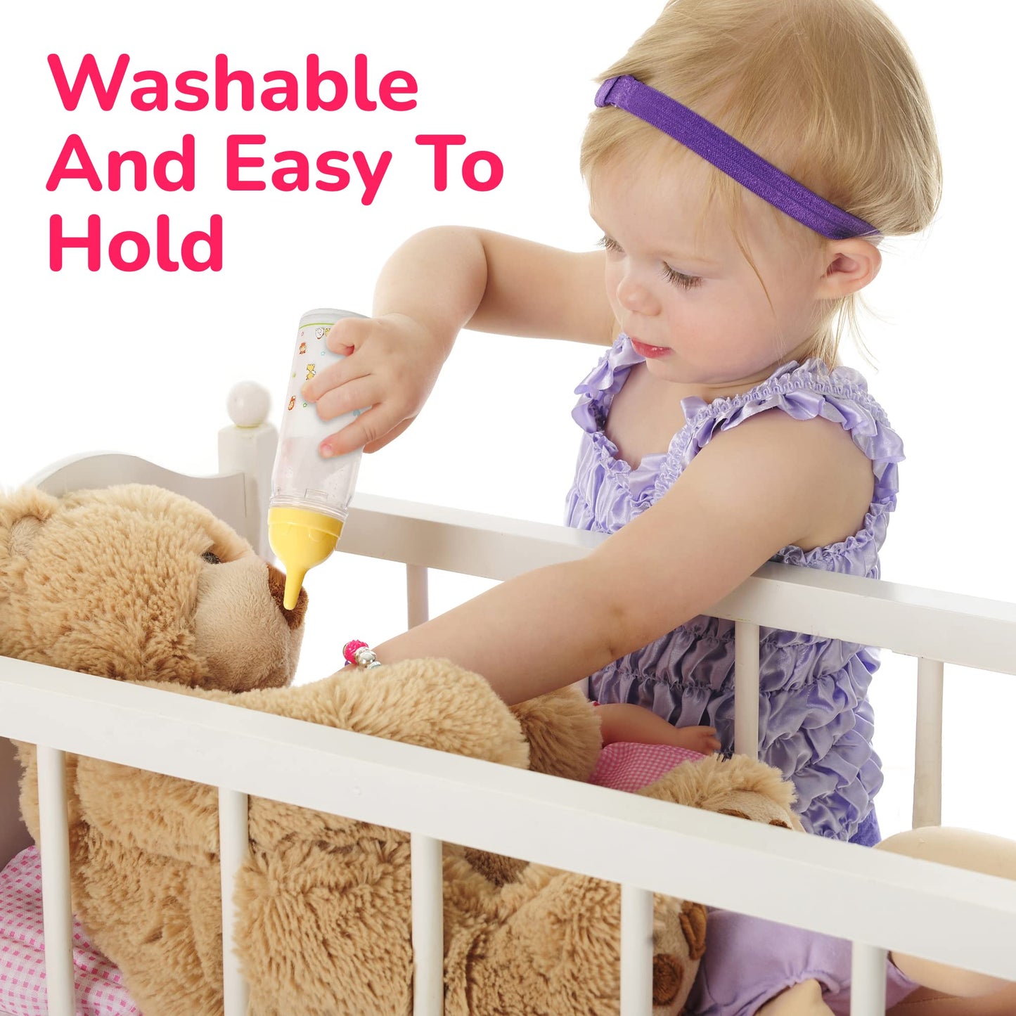 Mommy & Me Toy Magic Baby Doll Bottles – Disappearing Milk & Juice (2 Pack)