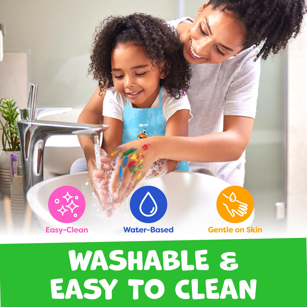 Momo & Nashi Finger Painting for Toddlers – Washable & Non-Toxic Kids Paint Set