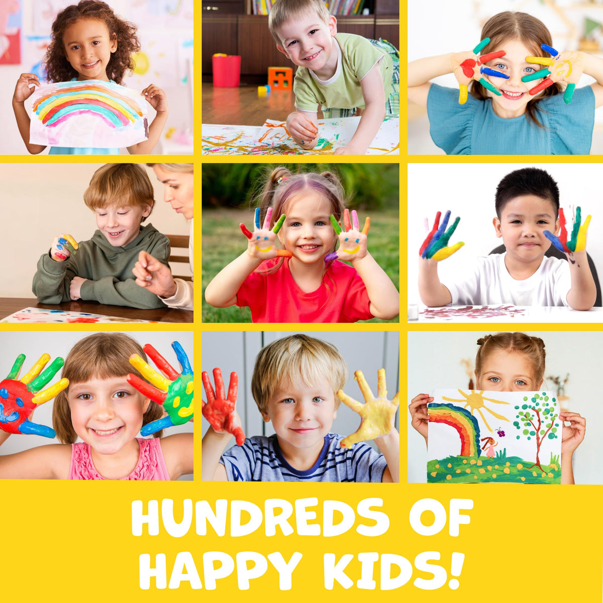 Momo & Nashi Finger Painting for Toddlers – Washable & Non-Toxic Kids Paint Set
