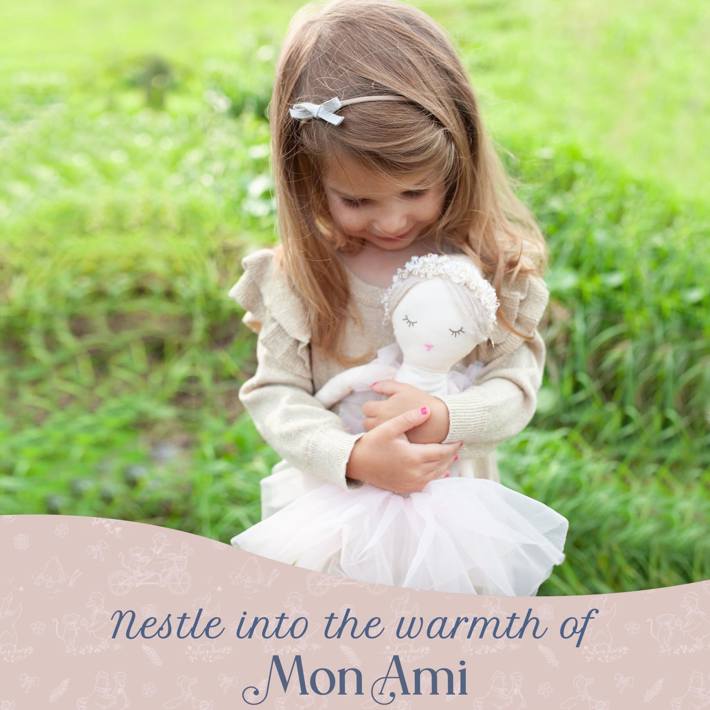 MON AMI Ballerina Stuffed Doll – 20-Inch Plush Ballet Doll for Playtime & Room Décor