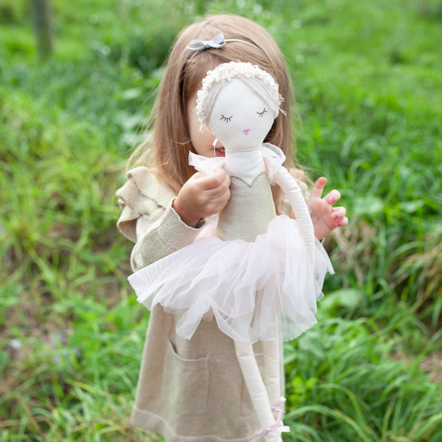 MON AMI Ballerina Stuffed Doll – 20-Inch Plush Ballet Doll for Playtime & Room Décor