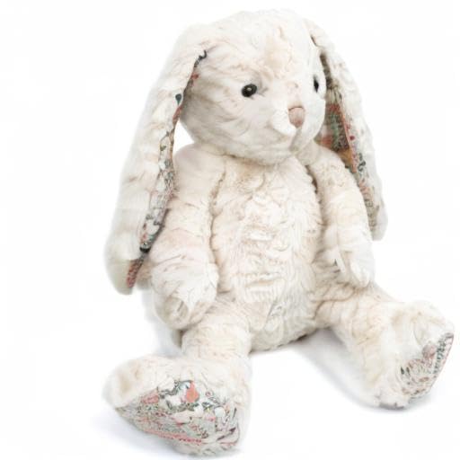 MON AMI Faith Bunny Large Plush — 17-Inch Cream Rabbit for Cuddles & Decor