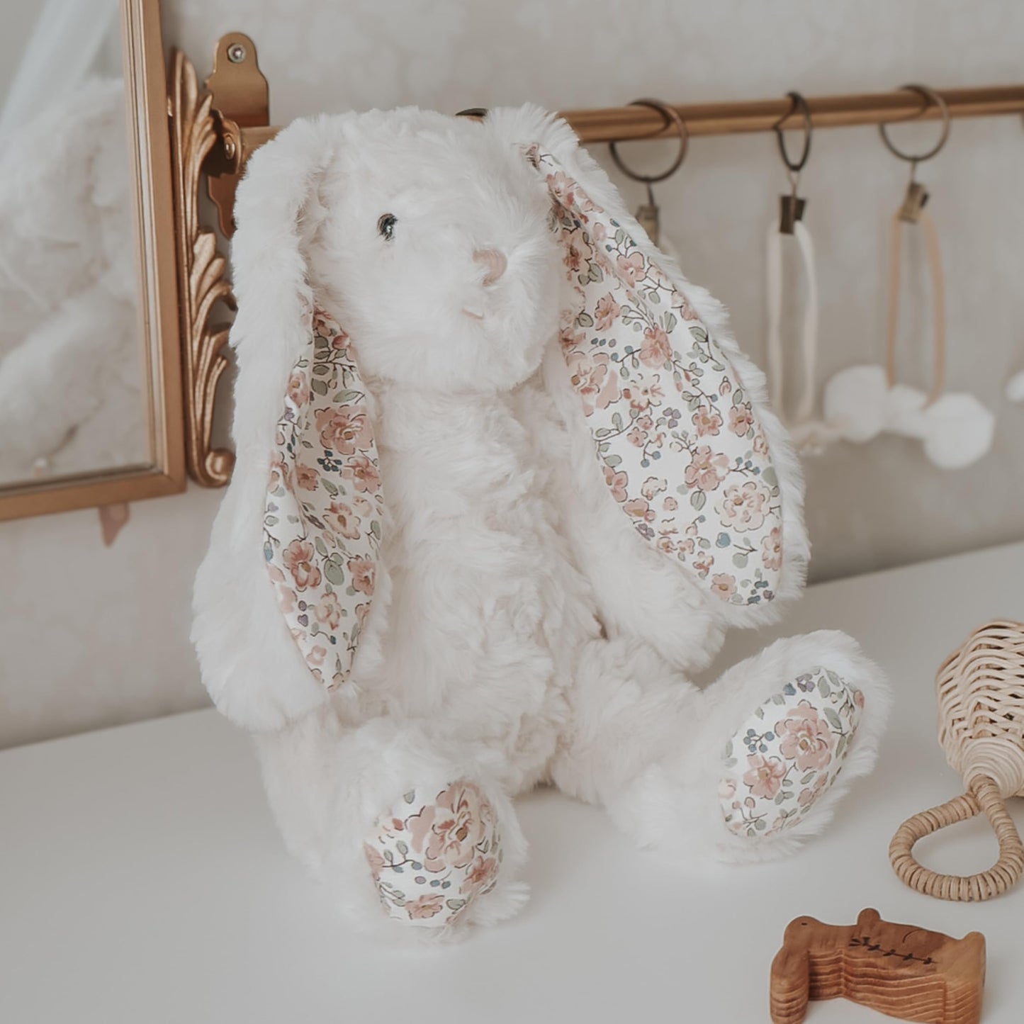 MON AMI Faith The French Bunny Plush Toy — 13-Inch Soft Plush for Nursery Decor & Cozy Companion