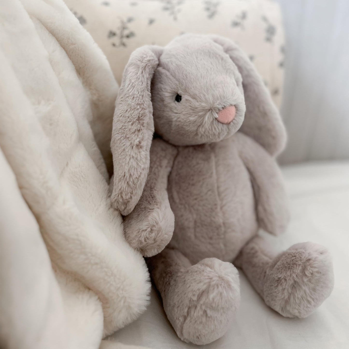 MON AMI Sterling Bunny Stuffed Animal – 13-Inch Soft Plush Rabbit | Huggable Gift for Kids