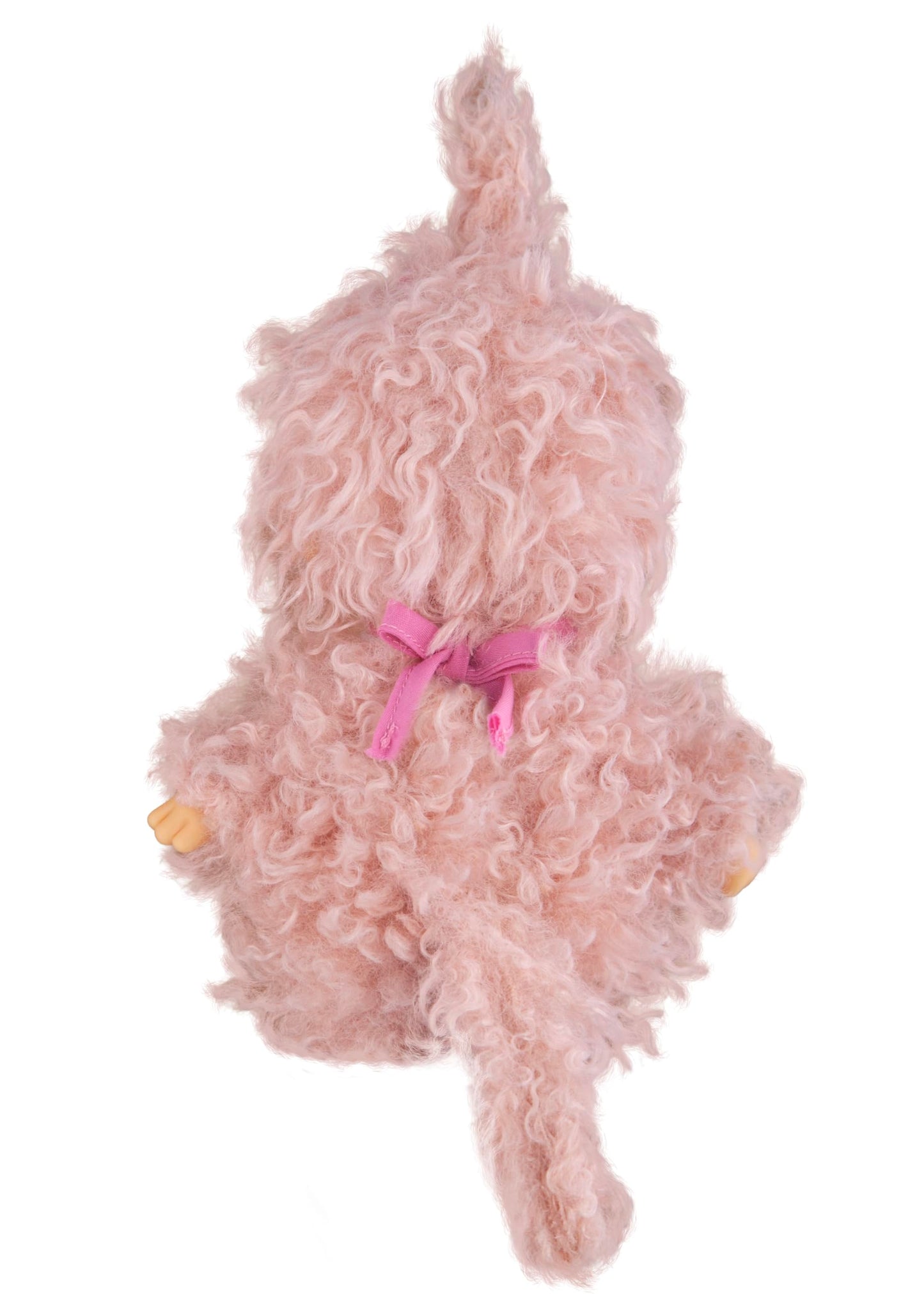 Monchhichi Fluffy Pink Beige Girl 8-Inch Plush Premium Cuddle Toy