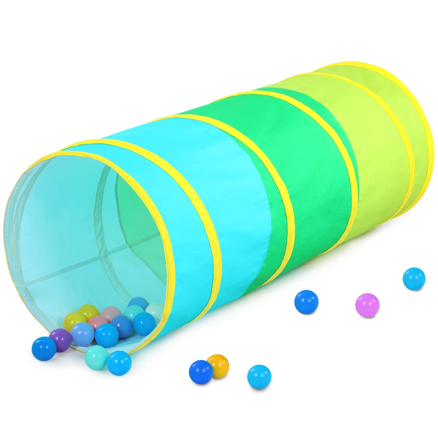 Moncoland Kids Play Tunnel Tent – Colorful Cotton Pop Up Crawl Tunnel for Toddlers