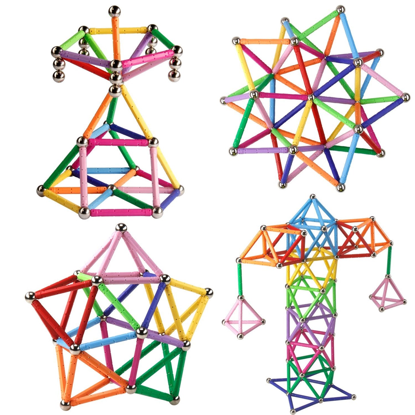 MONILON 160 Pcs Magnet Building Sticks – STEM Toy for Kids