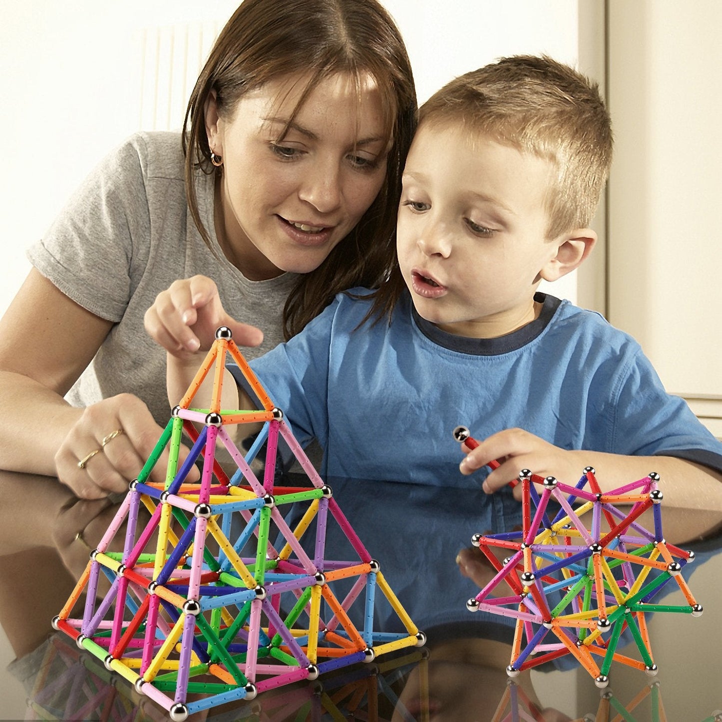 MONILON 160 Pcs Magnet Building Sticks – STEM Toy for Kids