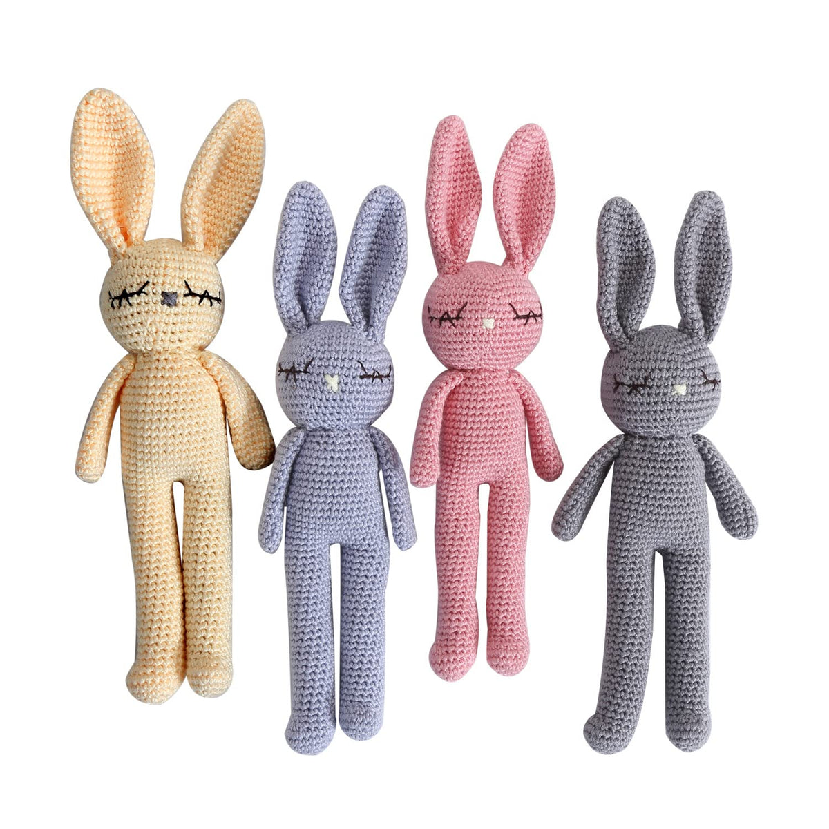 Moni's Choice Easter Crochet Bunny Plush – Handmade 11-Inch Lovey for Newborns