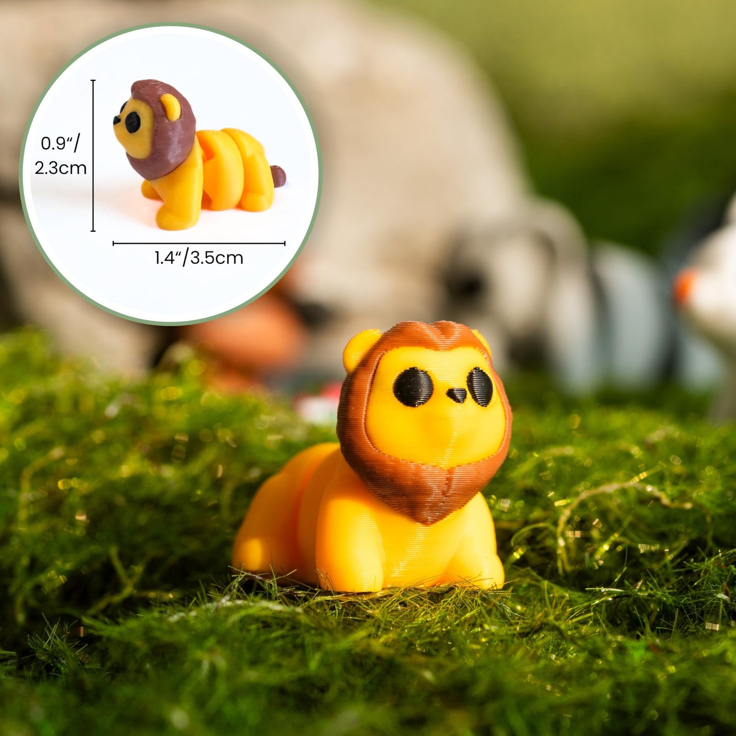 MONJITA 50 Pcs Mini 3D Printed Animal Figurines – Articulated Fidget Toys & Desk Decor