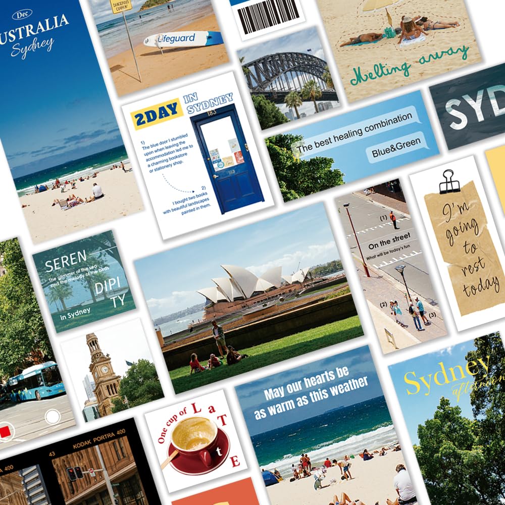 Monolike Capture The Life Sticker Pack Sydney (102Pcs) – Journal & Scrapbook Variety