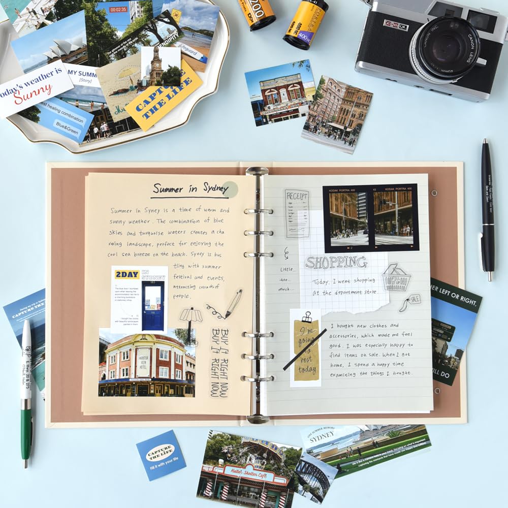 Monolike Capture The Life Sticker Pack Sydney (102Pcs) – Journal & Scrapbook Variety