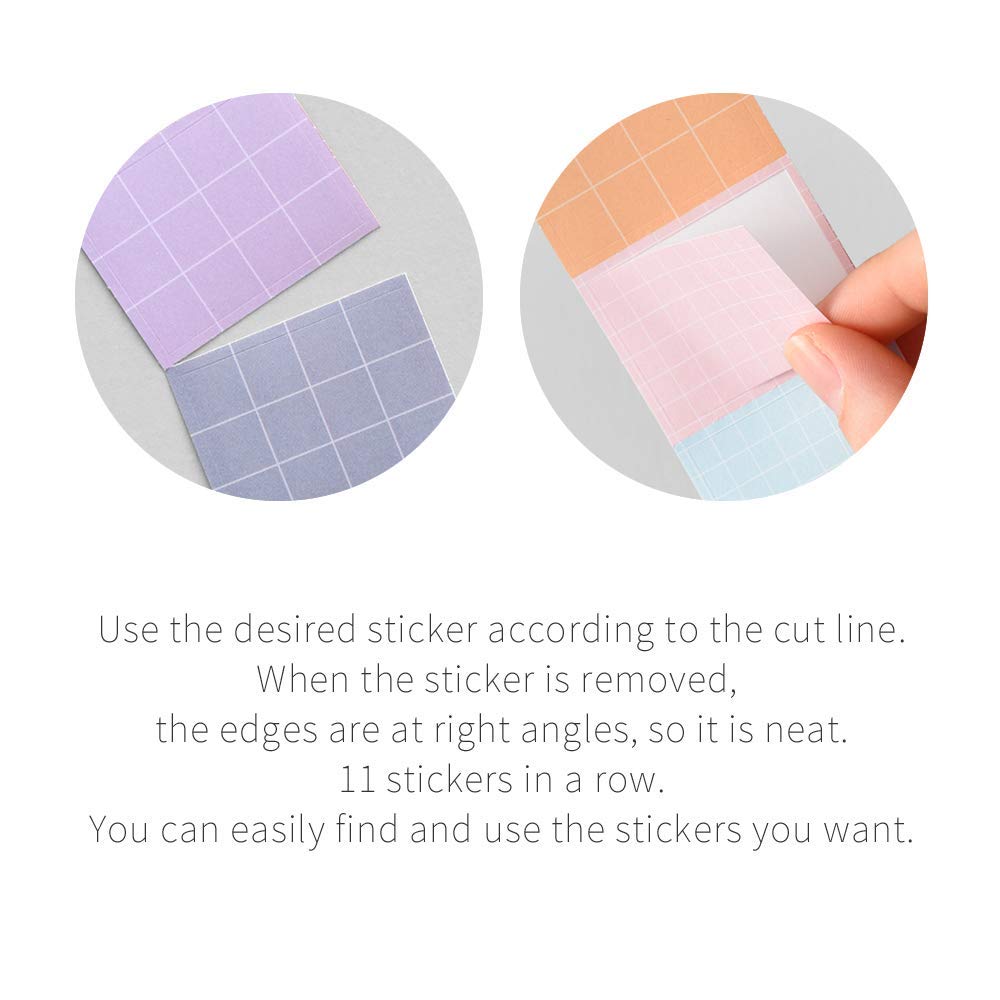 Monolike Wow Sticker Plan Ver.1 + Ver.2 Set – Mini Square Stickers