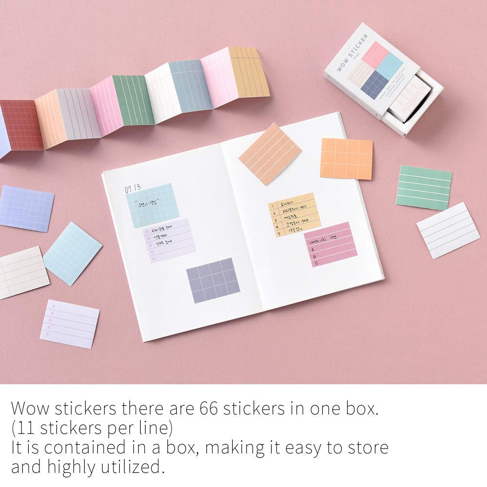 Monolike Wow Sticker Plan Ver.1 + Ver.2 Set – Mini Square Stickers