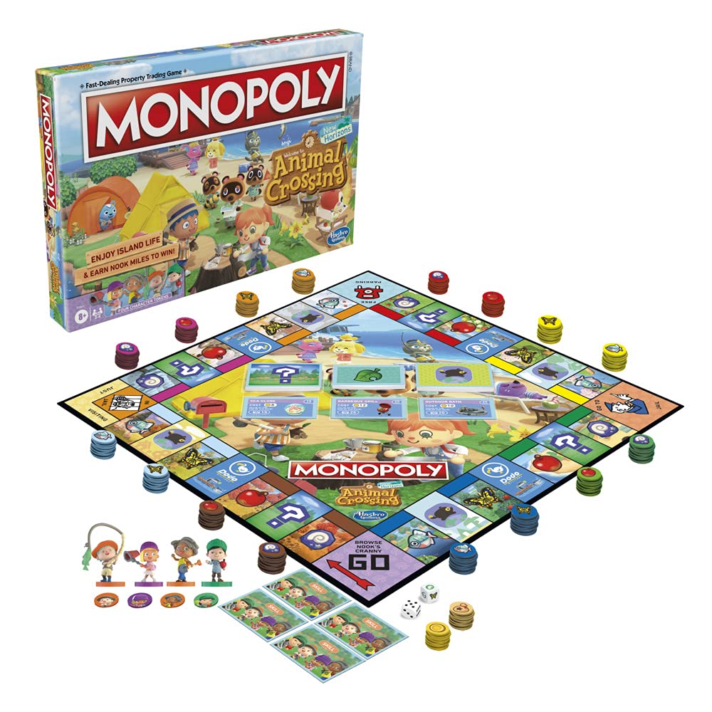 Monopoly Animal Crossing New Horizons Edition - Board Game for Kids 8+ (2-4 Players)