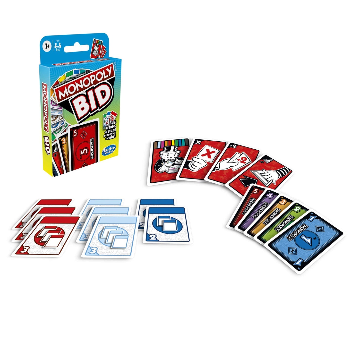 Monopoly Bid: Fast-Paced Card Game for Family Game Night | Monopoly