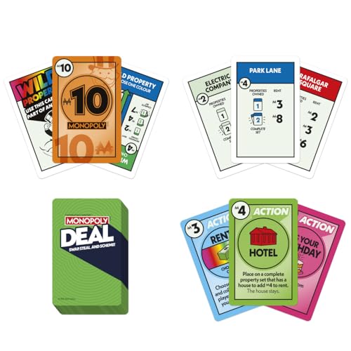 Monopoly Deal Card Game – Fast, Fun Property Trading for Ages 8–99