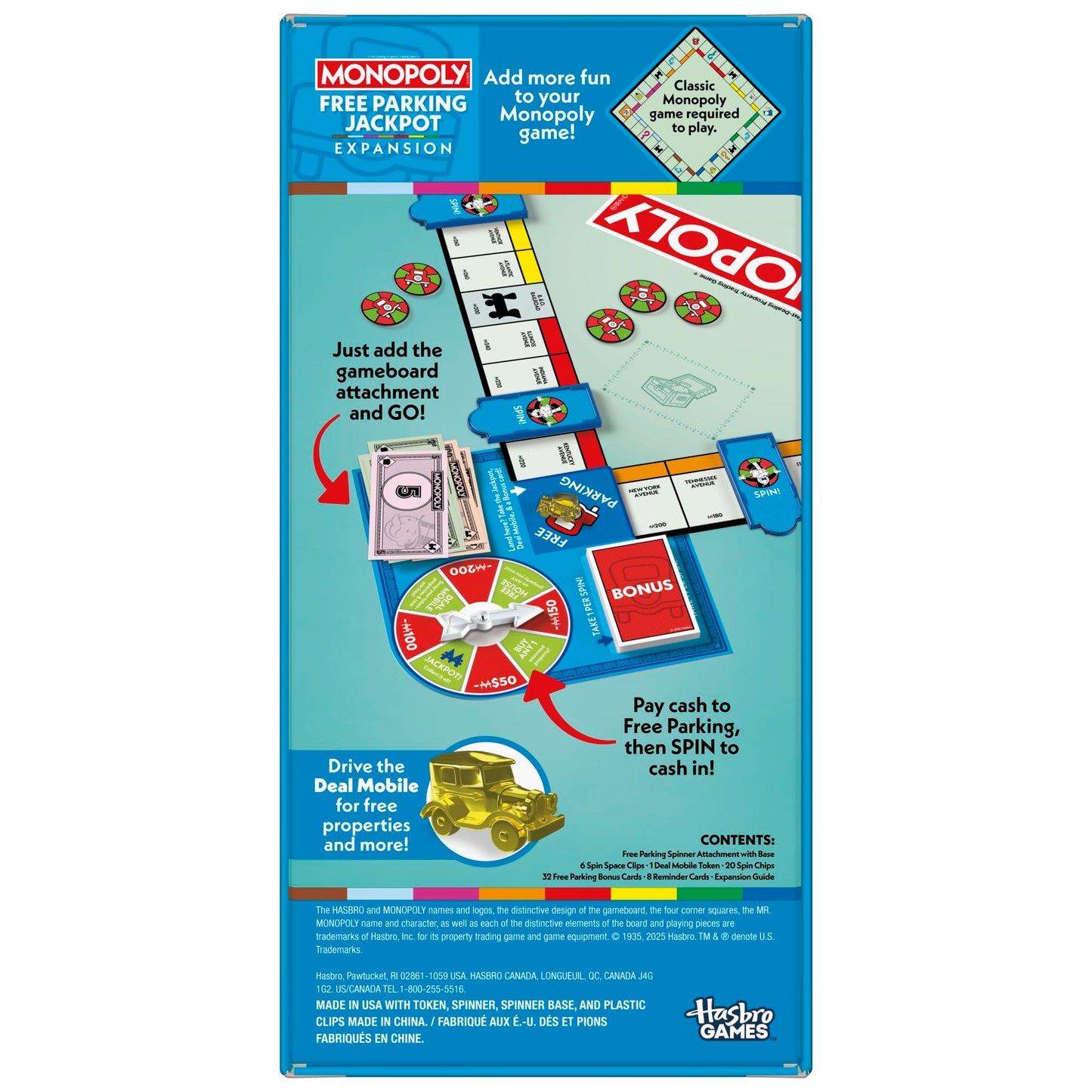 Monopoly Free Parking Jackpot Expansion | Faster Play for 2-6 Players