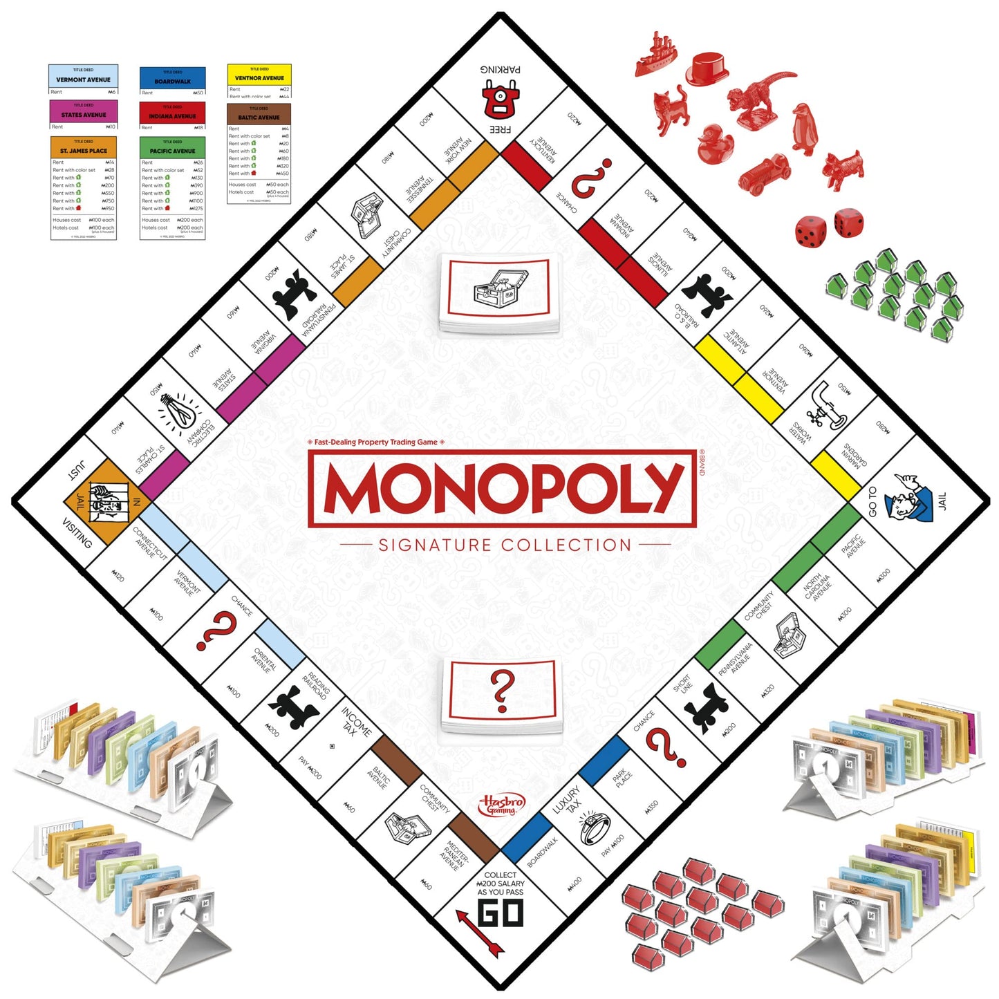 Monopoly Signature Collection Board Game – Premium Family Edition for 2-6 Players